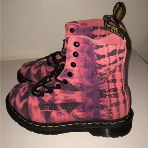 DR.MARTENS 1460 PASCAL TIE DYE LEATHER LACE UP BOOTS